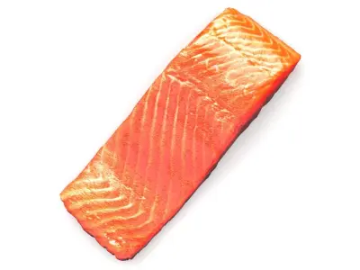 Sliced Salmon Fillet 3D model