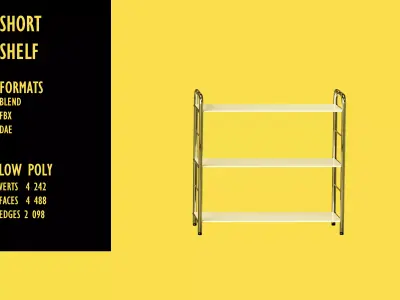 Chrome Tubular Shelves Free 3D model