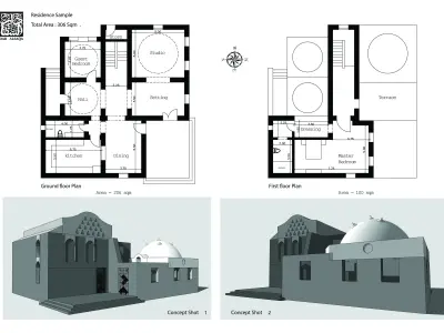 Traditional vernacular villas  3D model