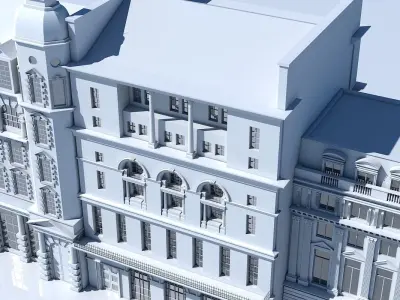 Commercial Building Facade 11 3D model