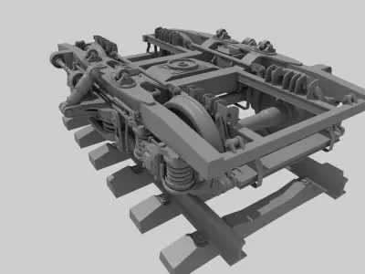 TROLLEY OF THE PASSENGER WAGON KVZ-CRI 3D model