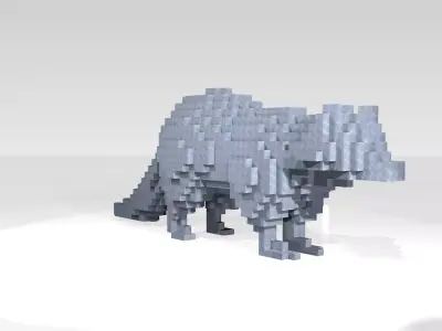 Raccoon Voxel 3D model