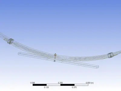 Leaf spring 3d rendering model for engineers 3D model