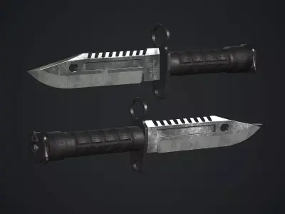 M9 Bayonet Knife PBR Game Ready Low-poly 3D model