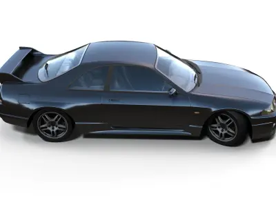 Nissan Skyline GTR 33 Low-poly 3D model