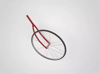 Bike fork assembly 3D model