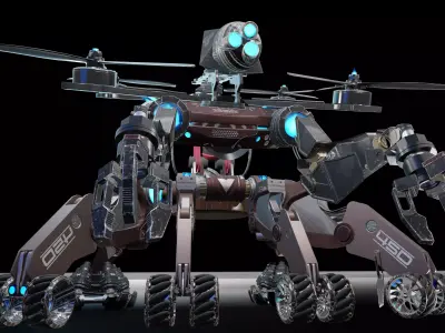 Robo Drone  Low-poly 3D model