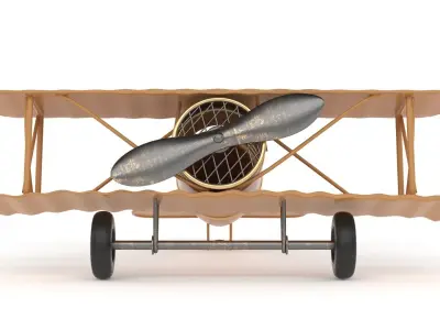 Vintage Retro Iron Aircraft Handicraft 3D model