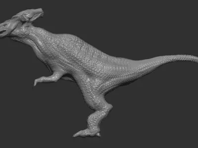 Dino Creature High And Low Poly Free low-poly 3D model