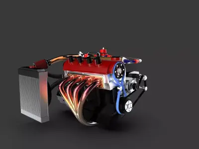 D16 Honda Supercharger 3D model