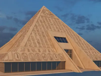 Futuristic Egyptian Pyramids - 001 - New 3D model