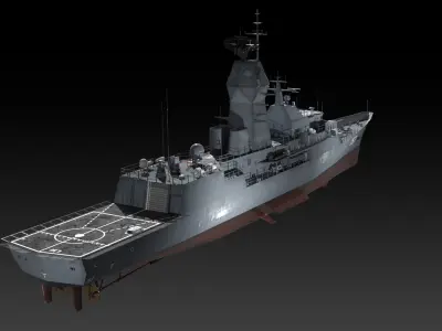 MEKO 200 Anzac class game ready model Low-poly 3D model