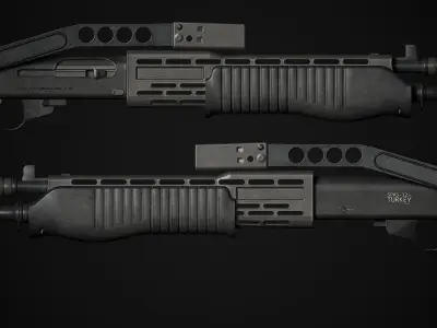 Spas-12 Shotgun 3D Model Low-poly 3D model