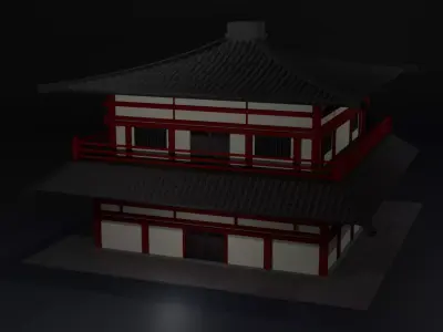 Chinese Two Floors Siheyuan 3D model