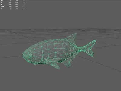 Elephantfish Low-poly 3D model