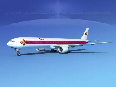 Boeing 777-300 MP Thai Airlines 3D model