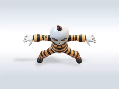 Cheerful Halloween Ghost  Pumpkin Boy  3D model