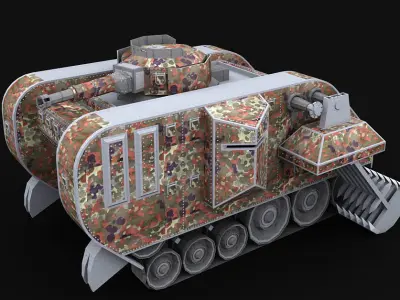 Super Tank War Machine Low-poly 3D model