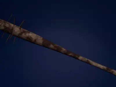 Post apo baseball bat Free low-poly 3D model