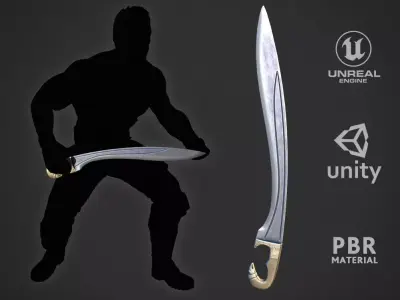 Spanish Falcata Low-poly 3D model purchase
