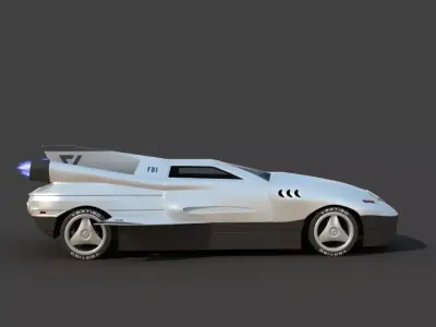 Futuristic Jet Car 3D model
