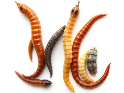 Realistic Insect Larvae Model Pack Low-poly 3D model