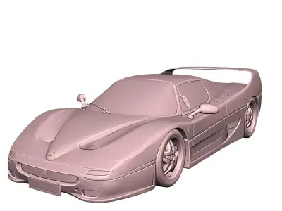 Ferrari F50 1995 Classic Supercar 3D Print Model 3D print model