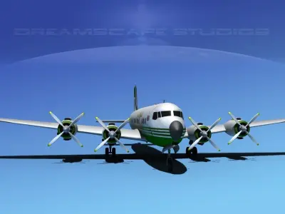 Douglas DC-7C Air Atlantic 3D model