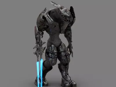 Alien Chief  rigged - animated character 3D model