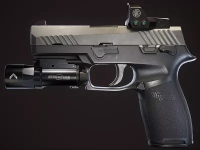 P320 M18 Low-poly 3D model