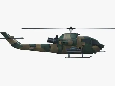 Low Poly Bell AH-1 Cobra Low-poly 3D model