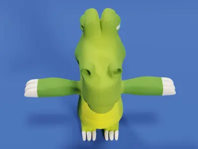 Cartoon Dinosaur Low poly 3D model Low-poly 3D model