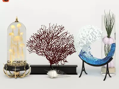 Marine decorative set 02 3D model