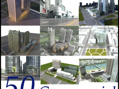 Commercial Building Collection 50 items Vol2 3D model