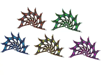 a Set of Fan Weapons Low-poly 3D model