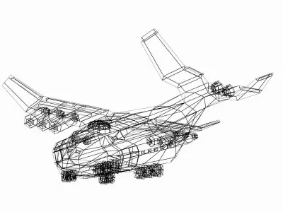 Cargo Spaceship Low-poly 3D model