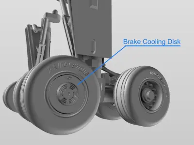 A300B2B4 Landing Gear Set 3D print model