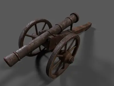 Old Western Cannon 3D model