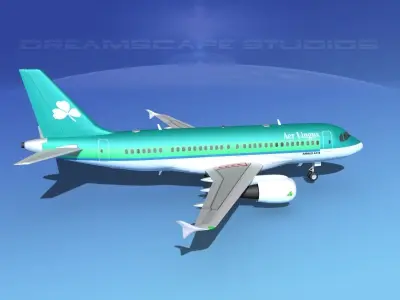 Airbus A319 Aer Lingus 3D model