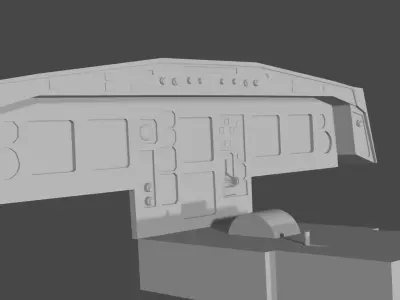 Cockpit for old A330 or Beluga XL Free low-poly 3D model