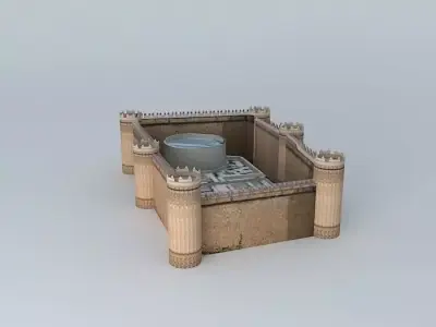 Building that was once the castle 3D model