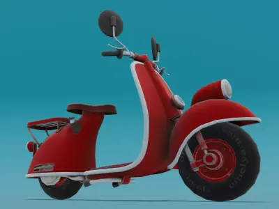  Motorcycle 3D Model Low-poly 3D model