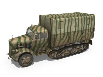 Opel Blitz Maultier - Half-Truck  - 36 Infantry-Division 3D model