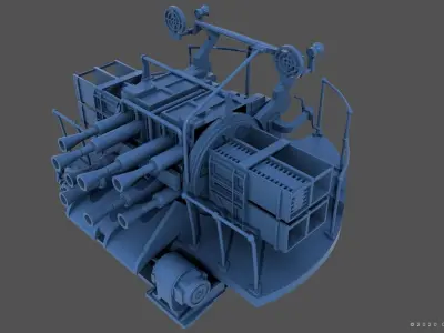 QF2 Mark VIII Chicago piano - Commercial license - 1-72 scale 3D print model