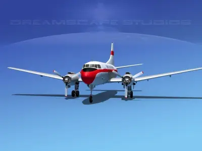 Martin 404  Lone Star Airlines 3D model