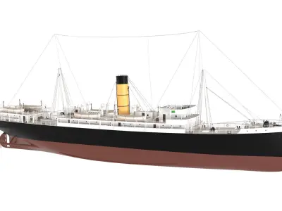 Steam ship 3D model