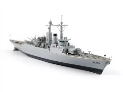 Modern Naval Cruiser model pack Low-poly 3D model