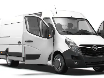 Opel Movano Van L4H2 HQ Interior 2021 3D model