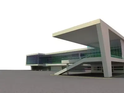 central building Free 3D model