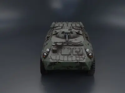 BTR-80 military 8x8 Armer Truck Low-poly 3D model